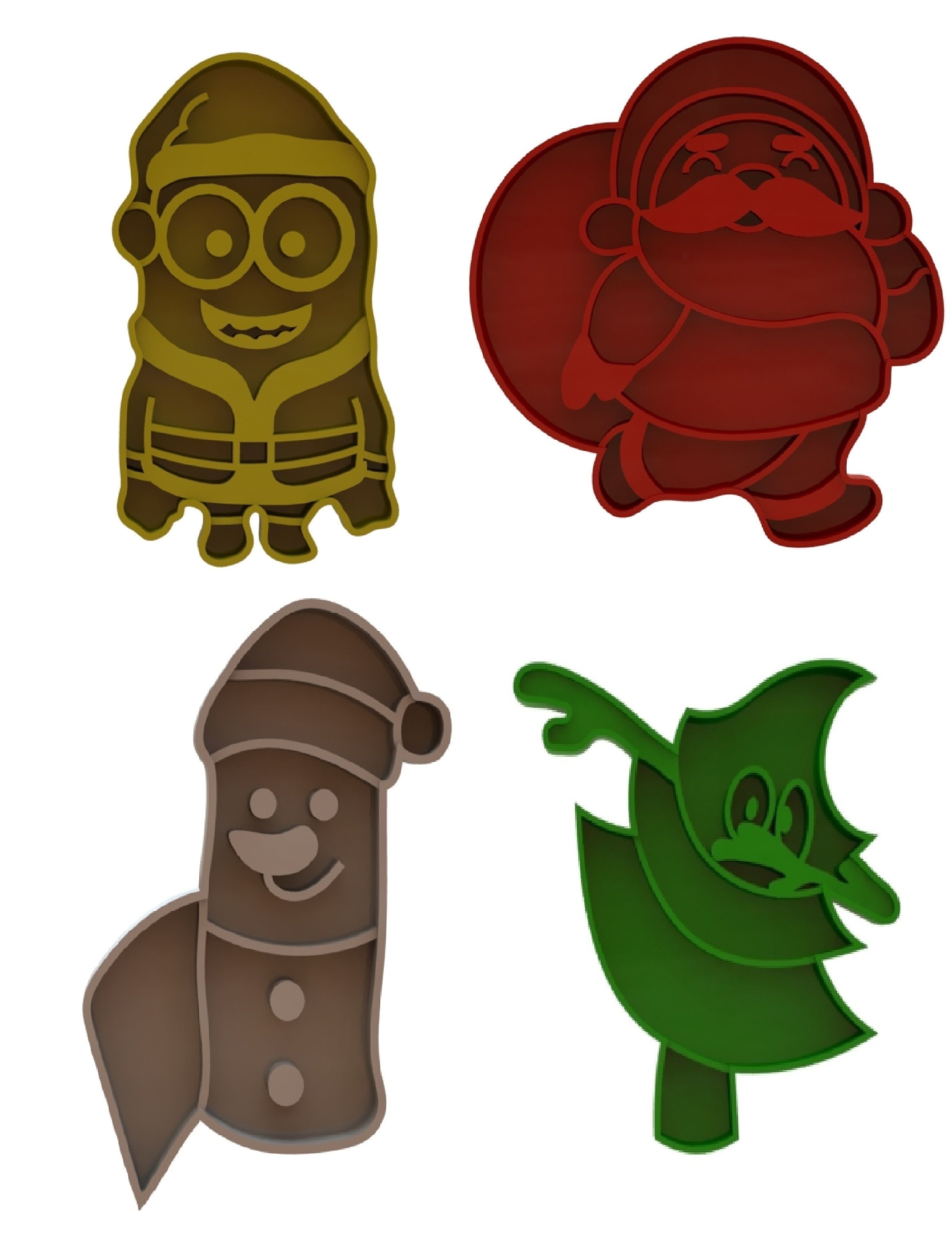 Christmas cookie cutters pack 3D print model_5