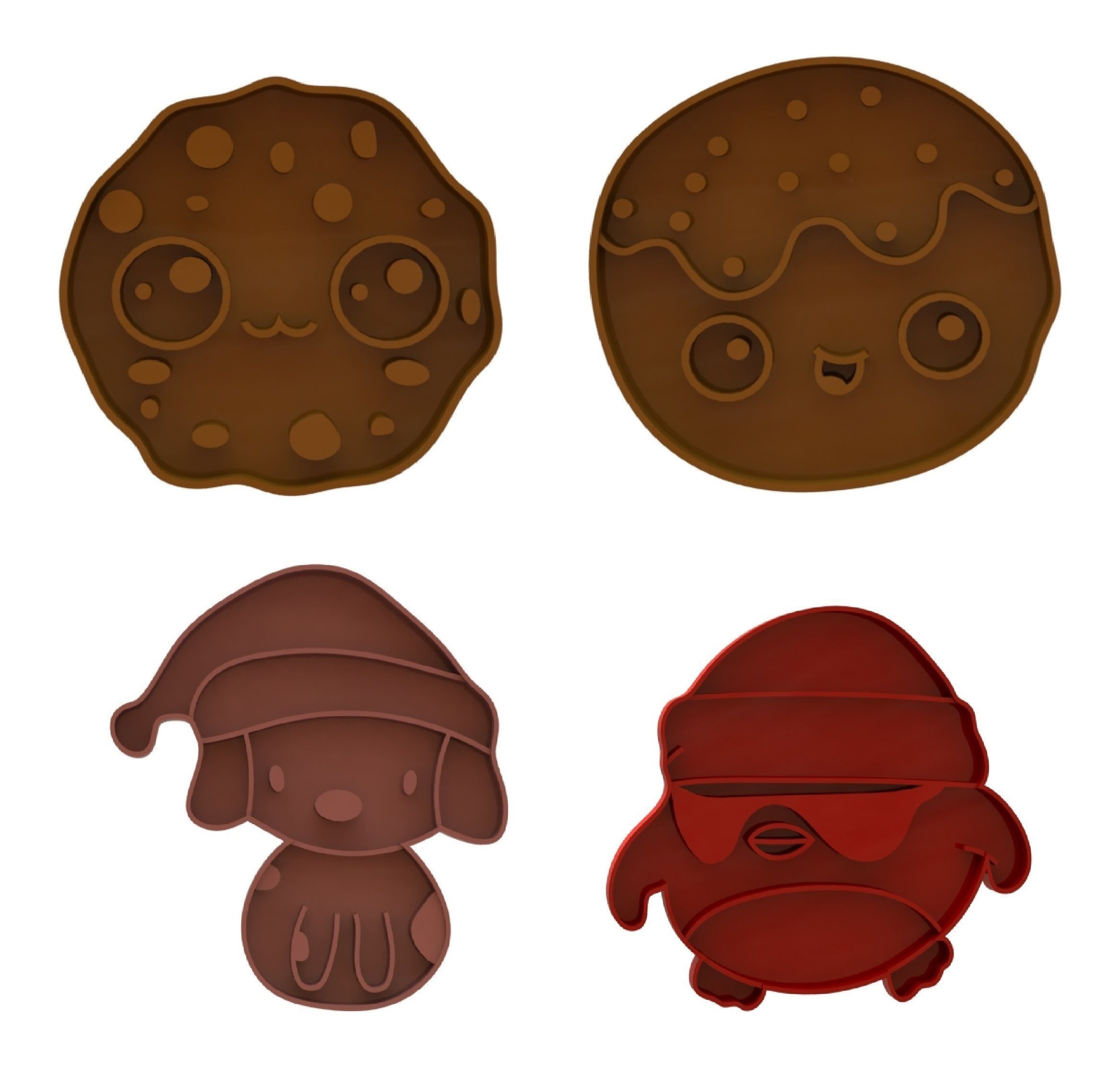 Christmas cookie cutters pack 3D print model_3