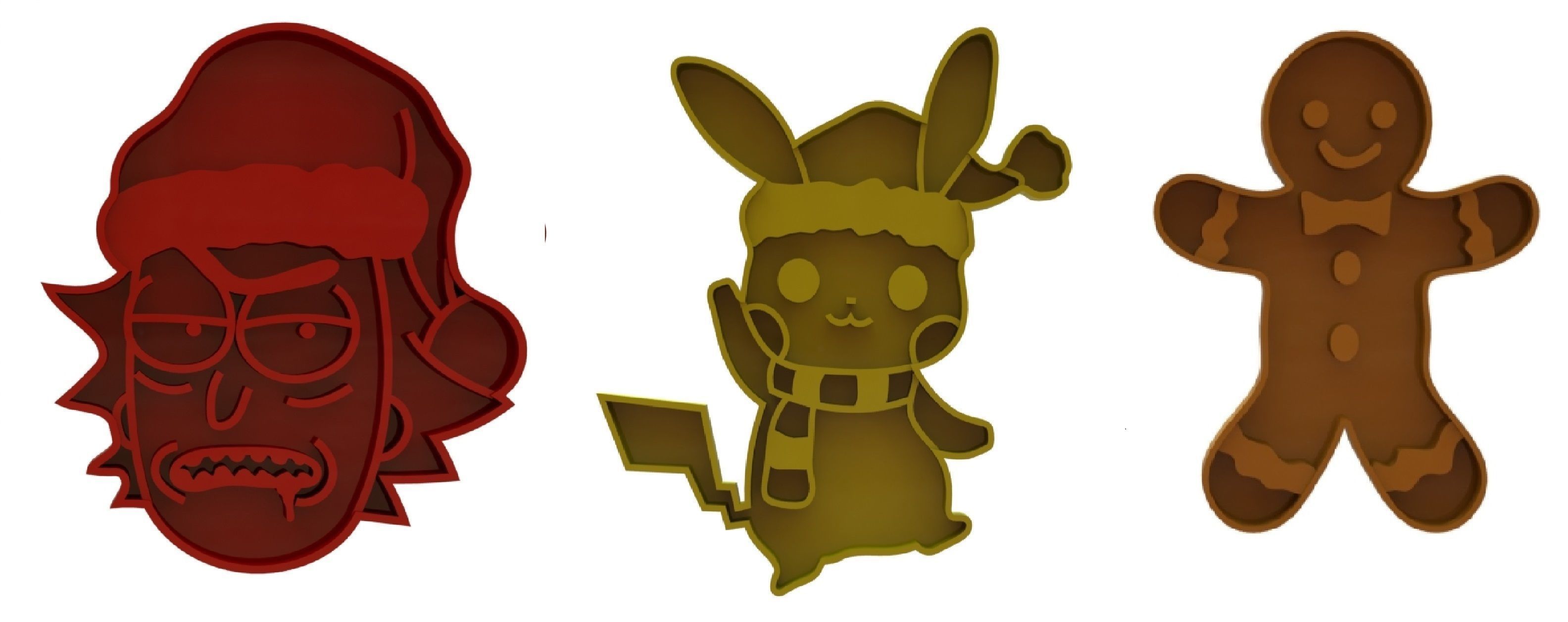 Christmas cookie cutters pack 3D print model_6