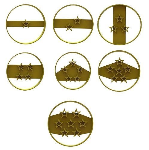 Drabon ball 7 stars cookie cutters 3D print model