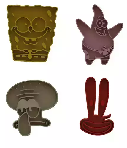 Spongebob squarepants cookie cutters set
