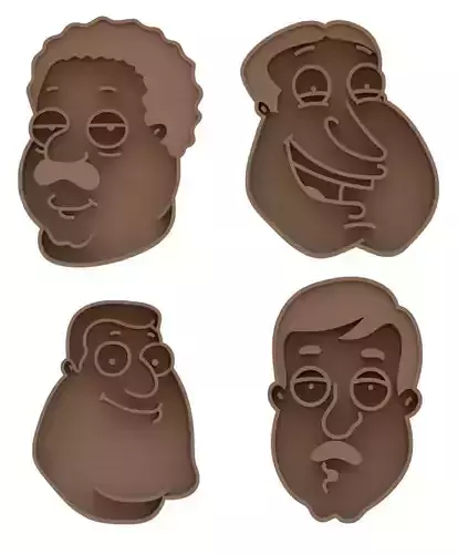 Family guy cookie cutters pack