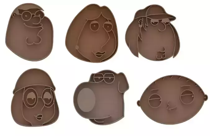 Family guy cookie cutters pack