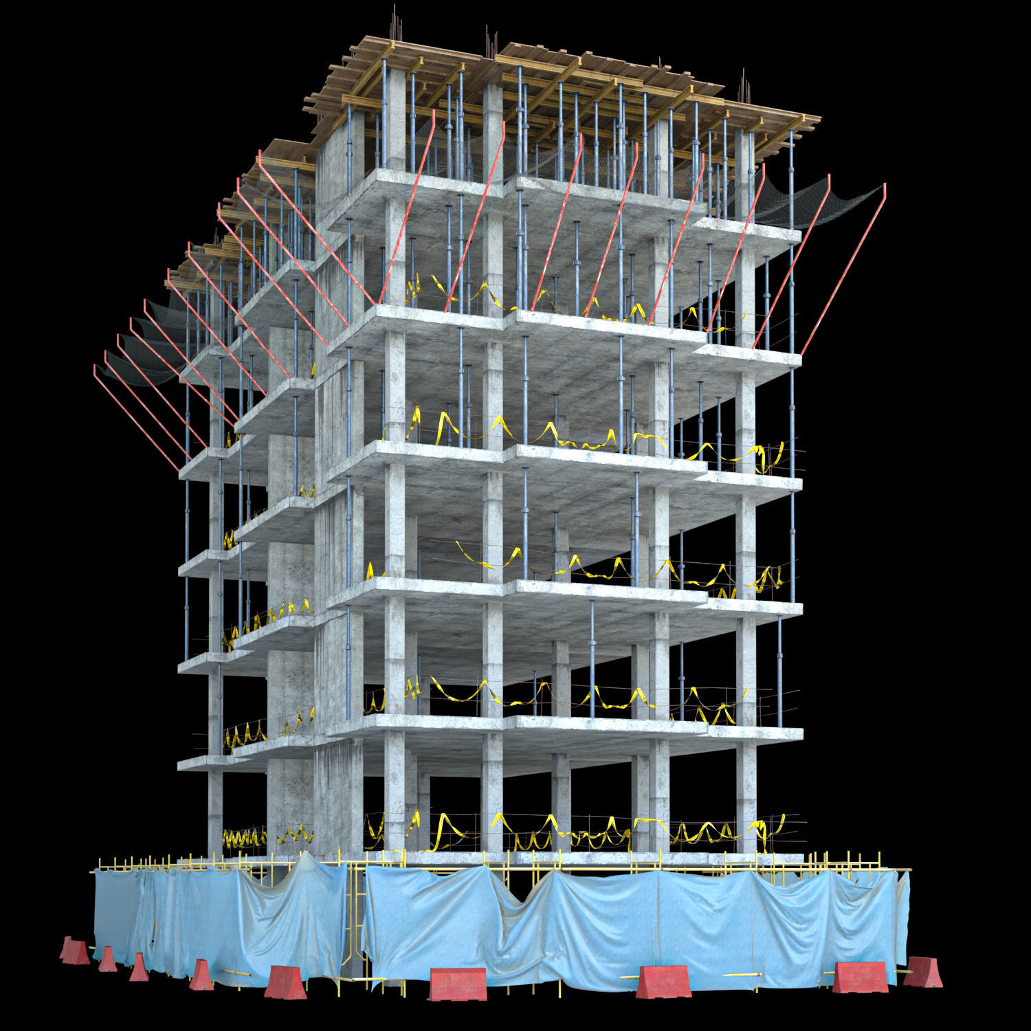 modular Building Vol 07 Low-poly 3D model_1