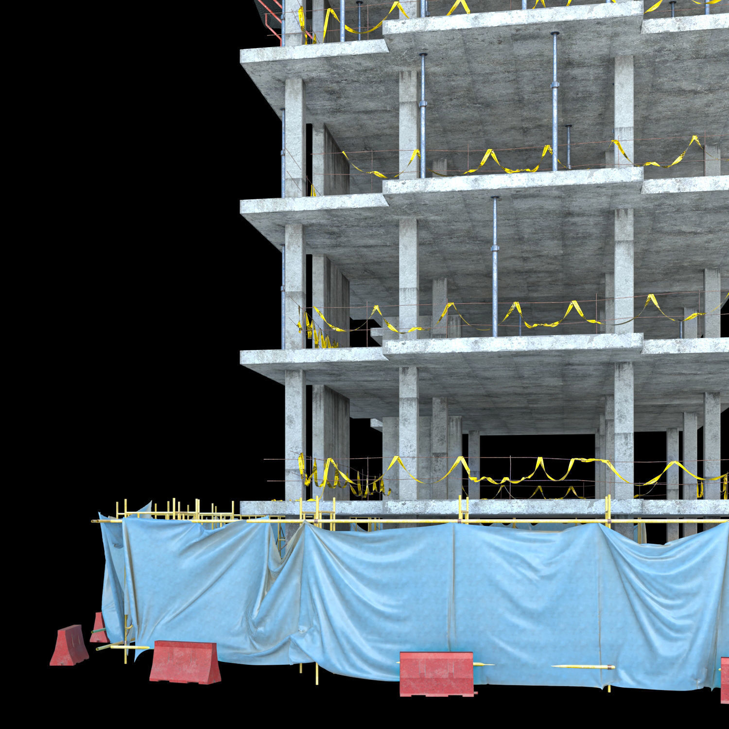 modular Building Vol 07 Low-poly 3D model_7