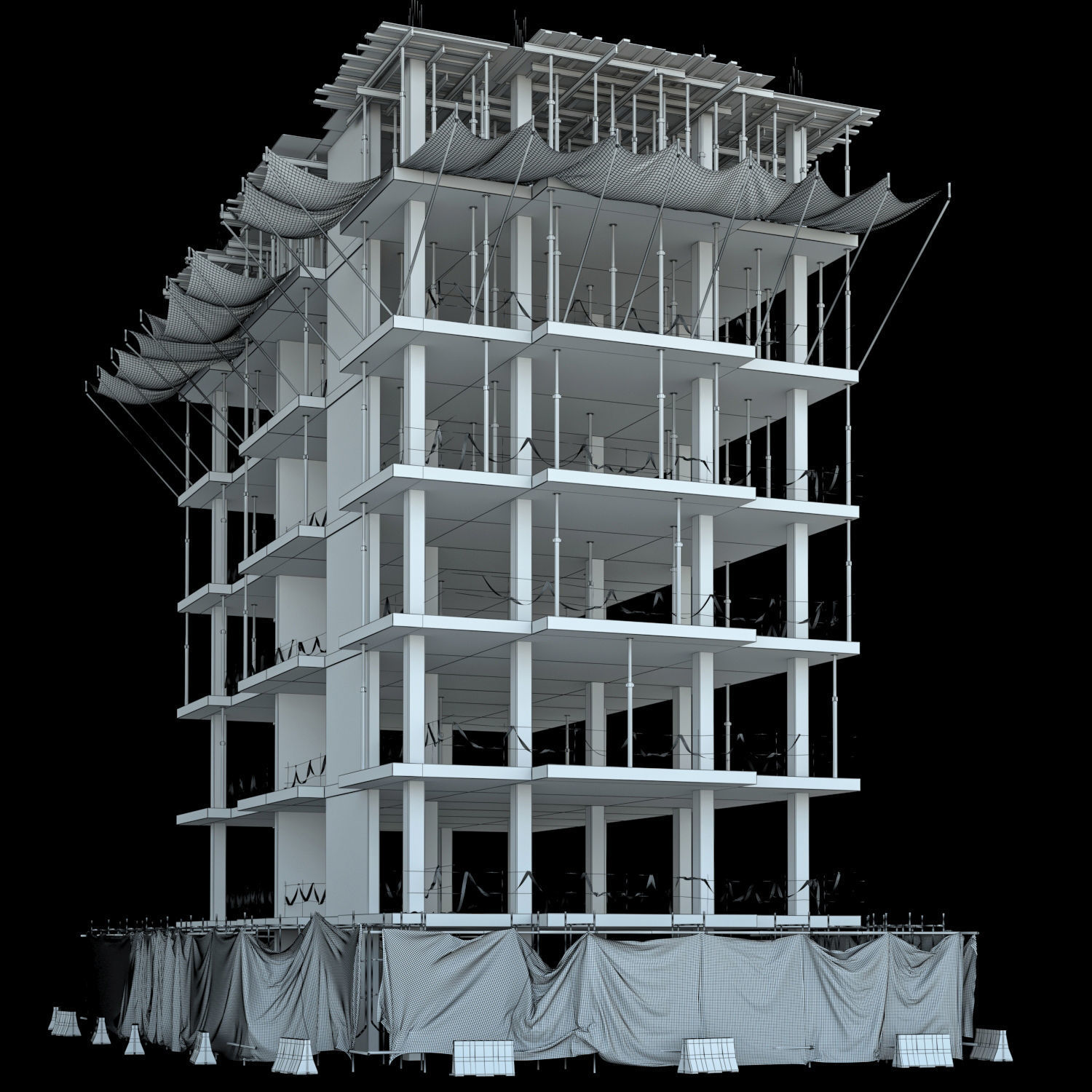 modular Building Vol 07 Low-poly 3D model_9
