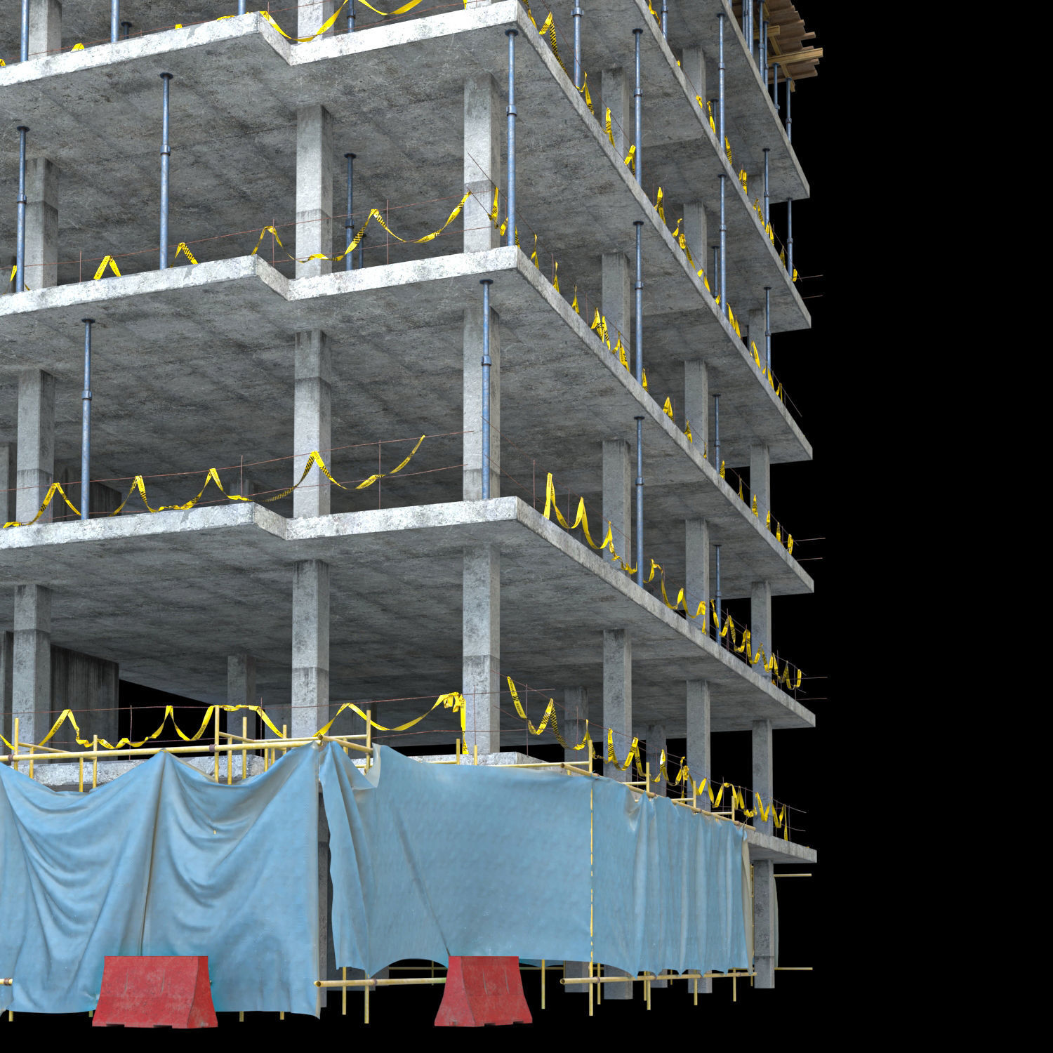 modular Building Vol 07 Low-poly 3D model_2