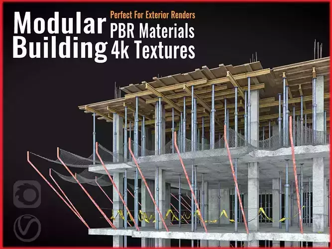 modular Building Vol 07 Low-poly 3D model