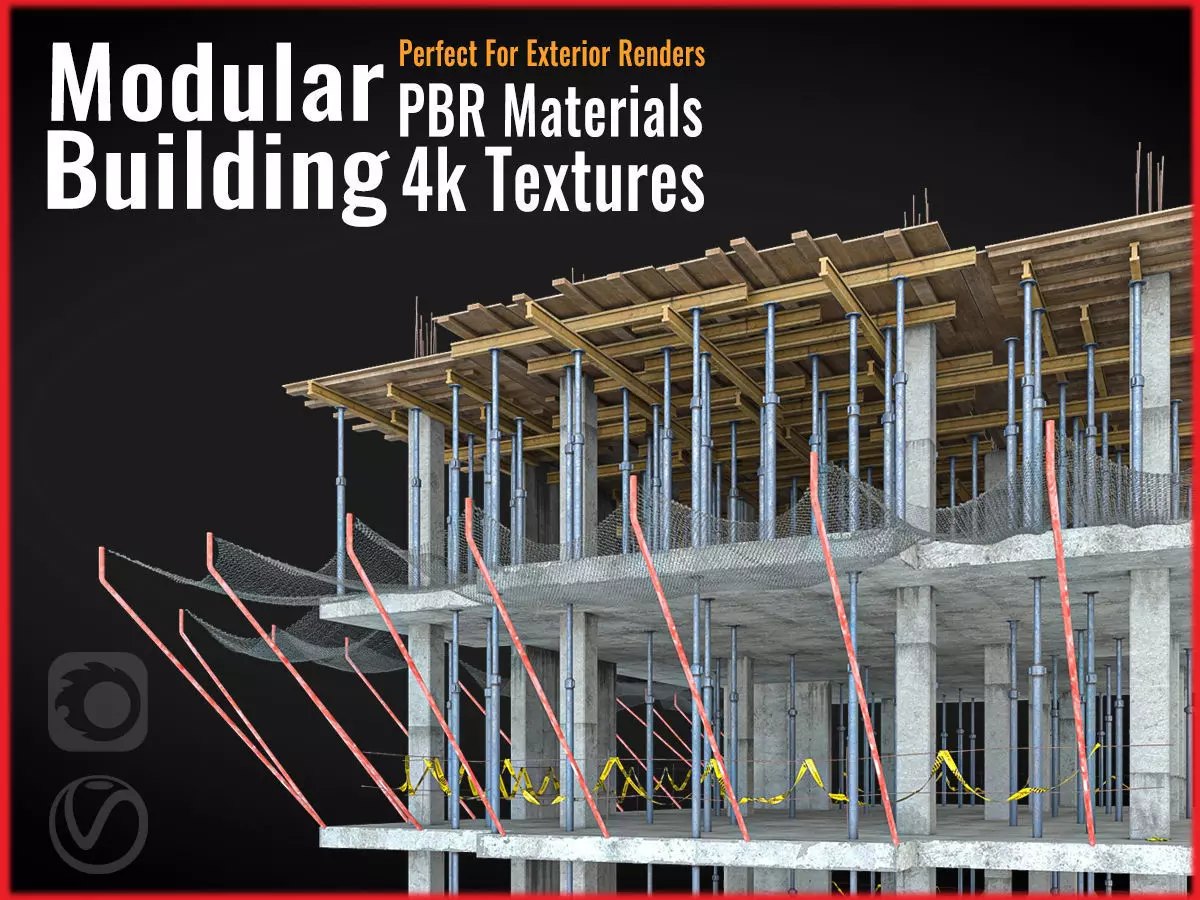 modular Building Vol 07 Low-poly 3D model_0