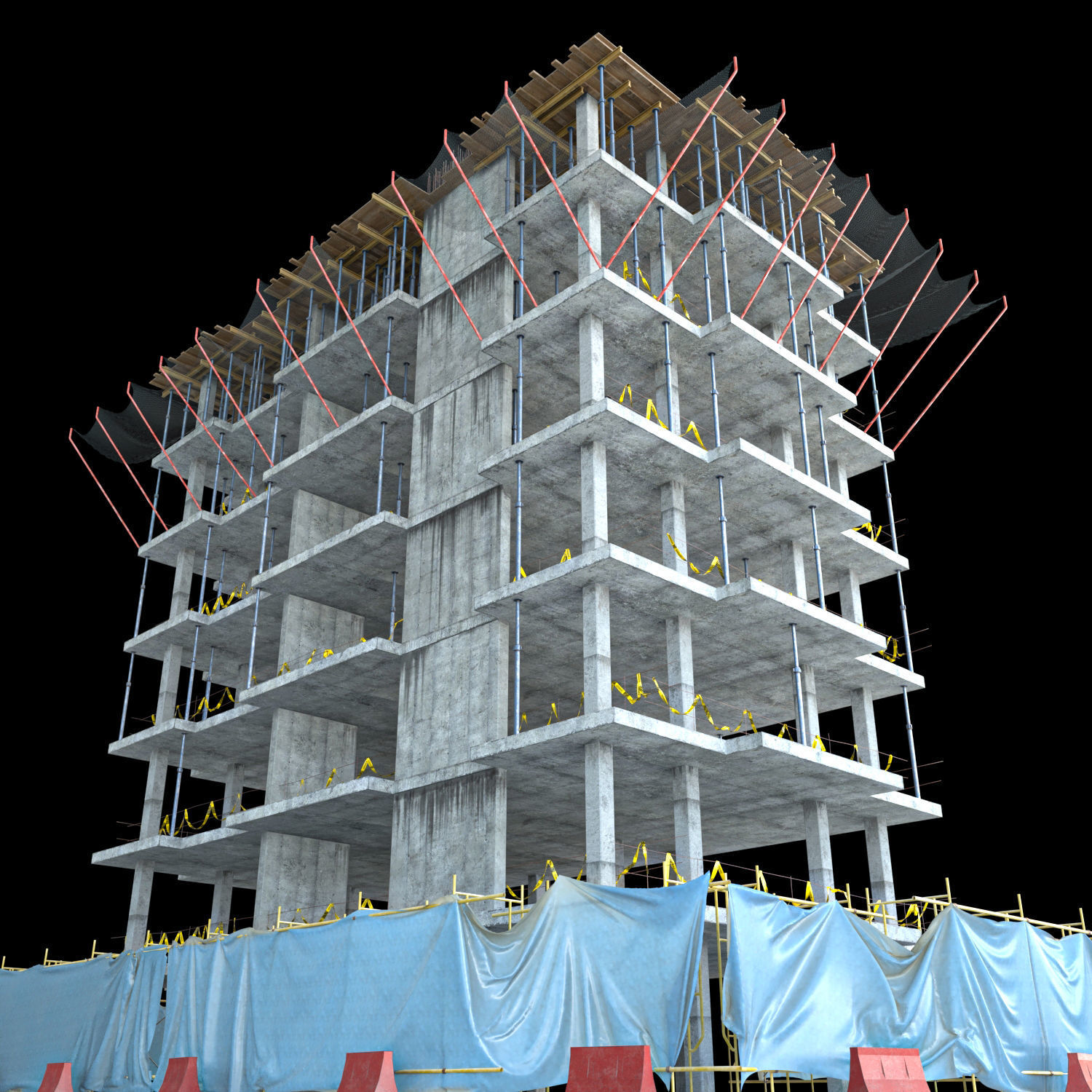 modular Building Vol 07 Low-poly 3D model_3