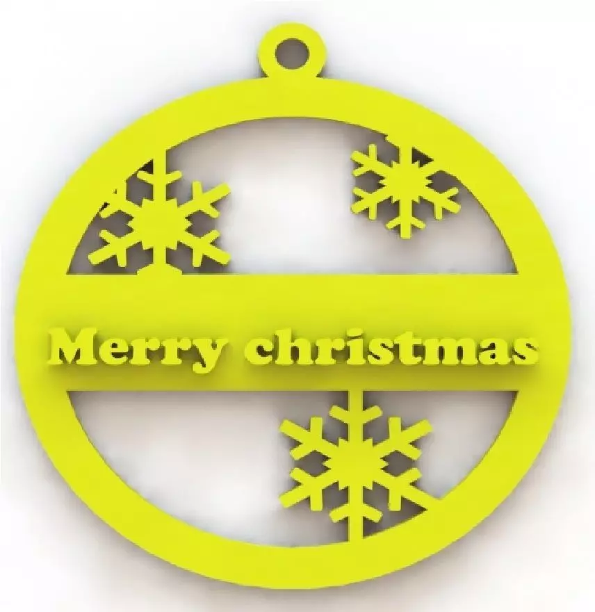 Christmas tree decoration 3D print model_0