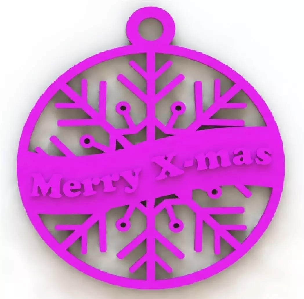 Christmas tree decoration 3D print model_0