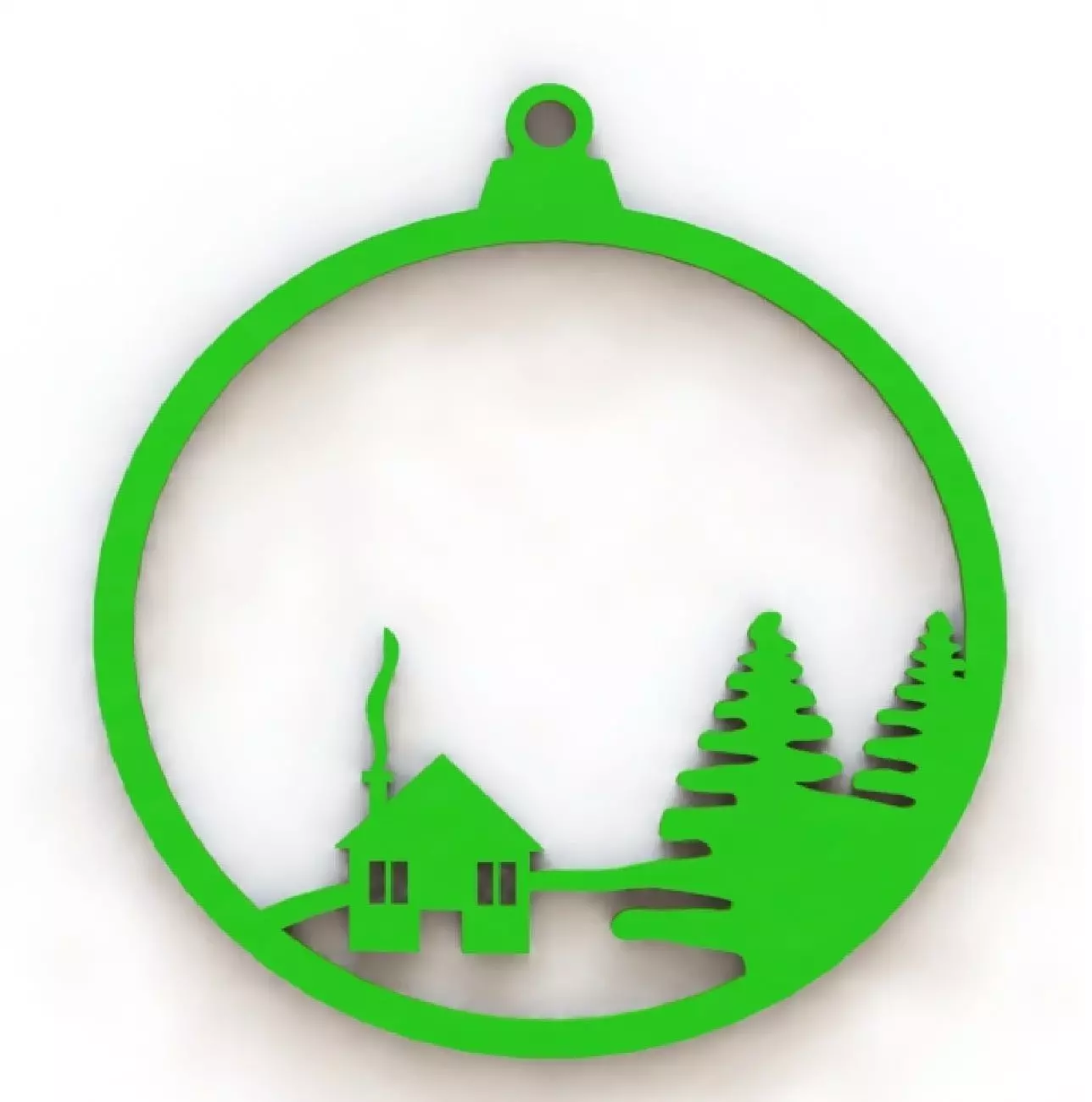 Christmas tree decoration 3D print model_0