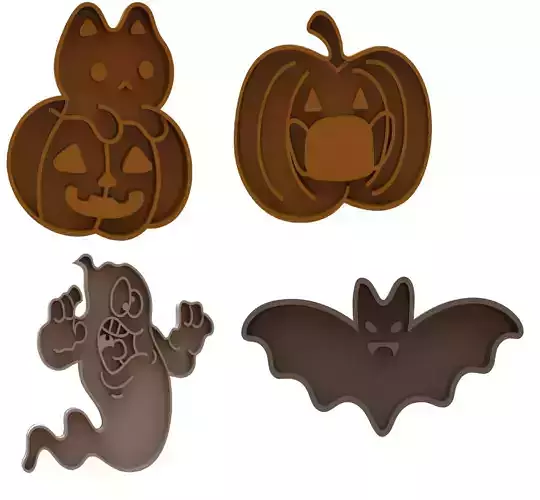Halloween cookie cutters set