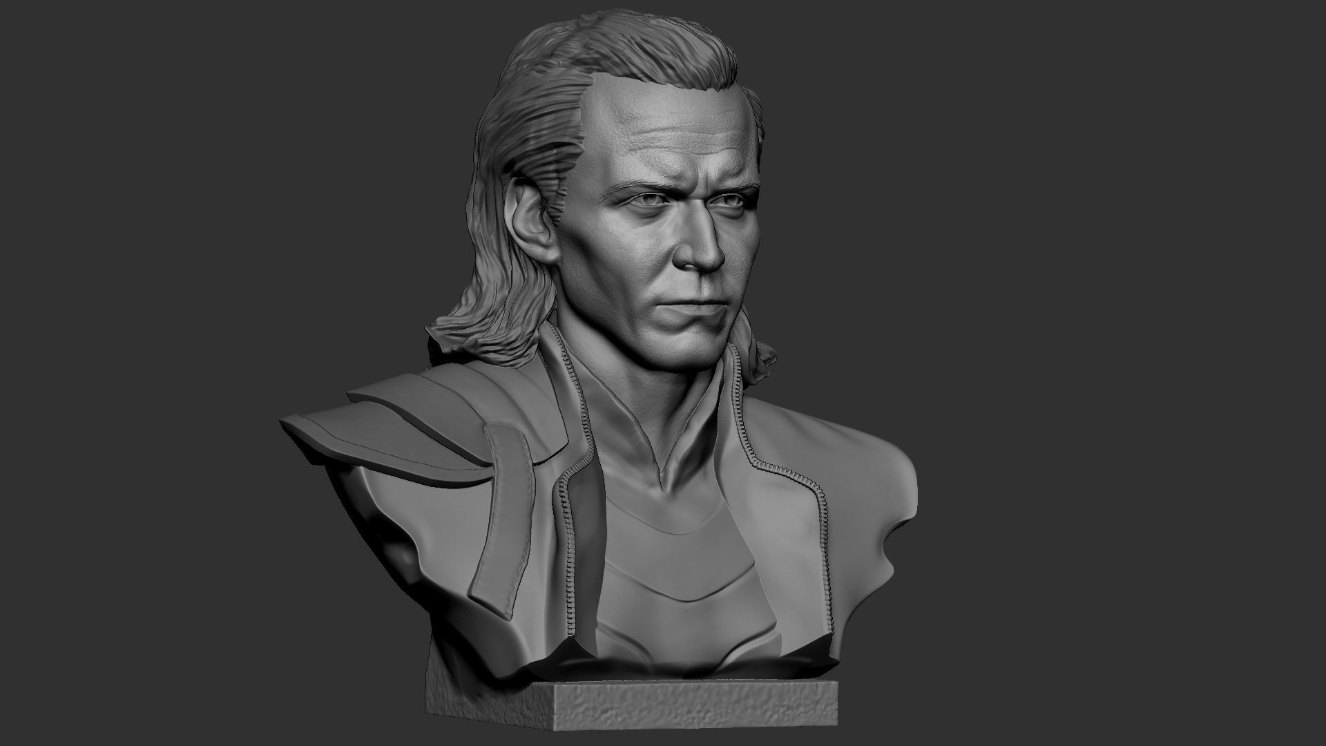 Loki bust 3D print model_38