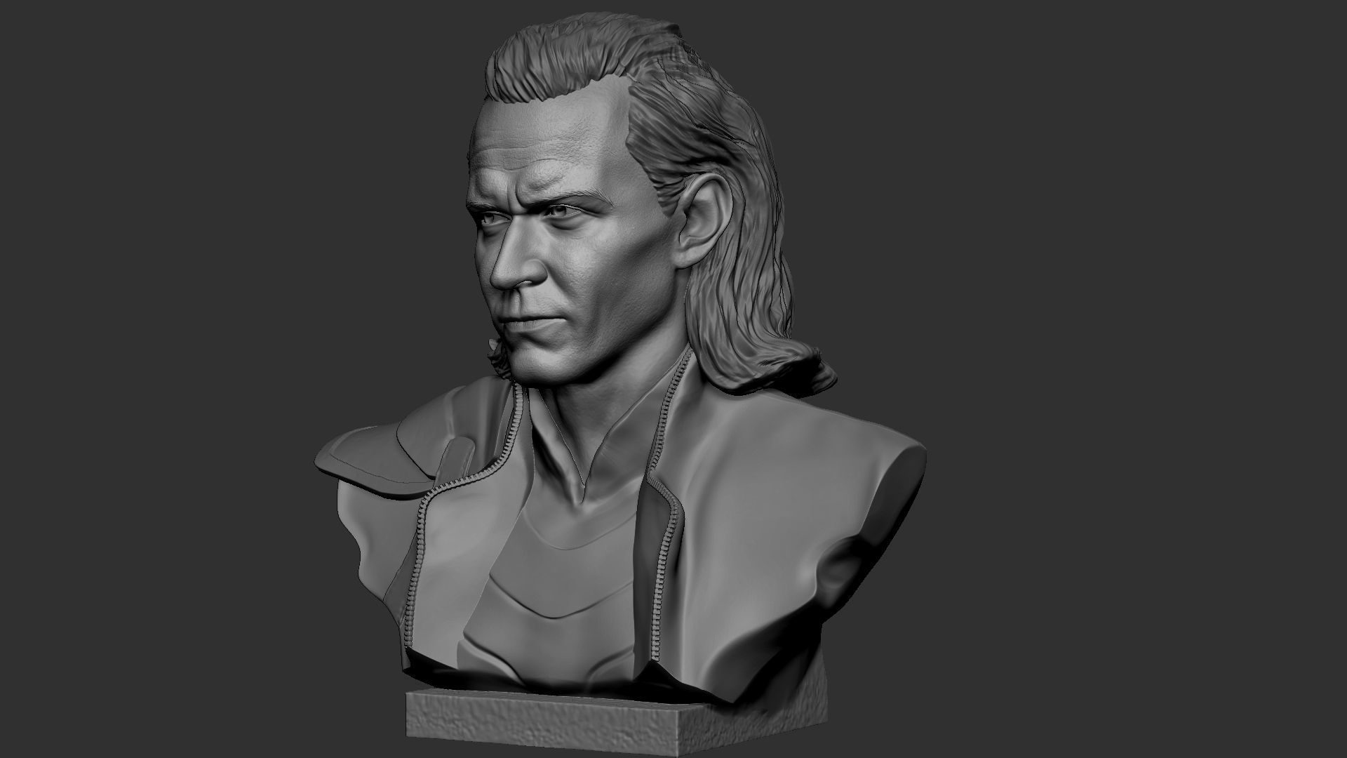 Loki bust 3D print model_66