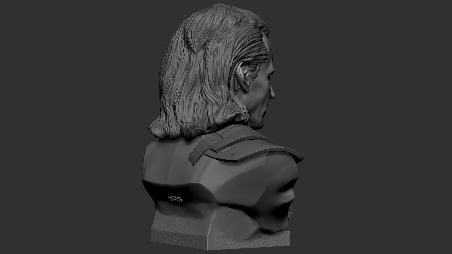 Loki bust 3D print model_24