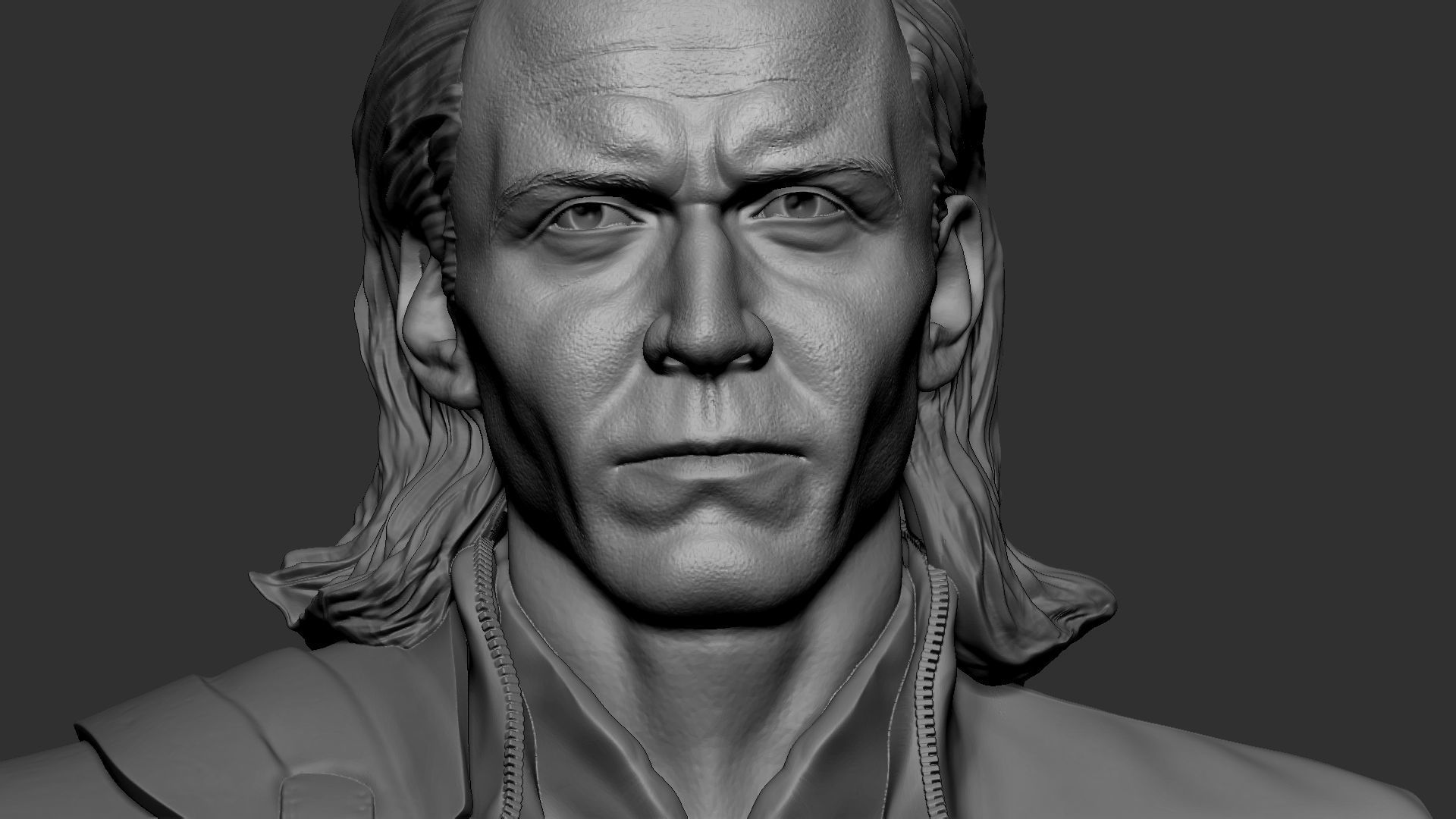 Loki bust 3D print model_42