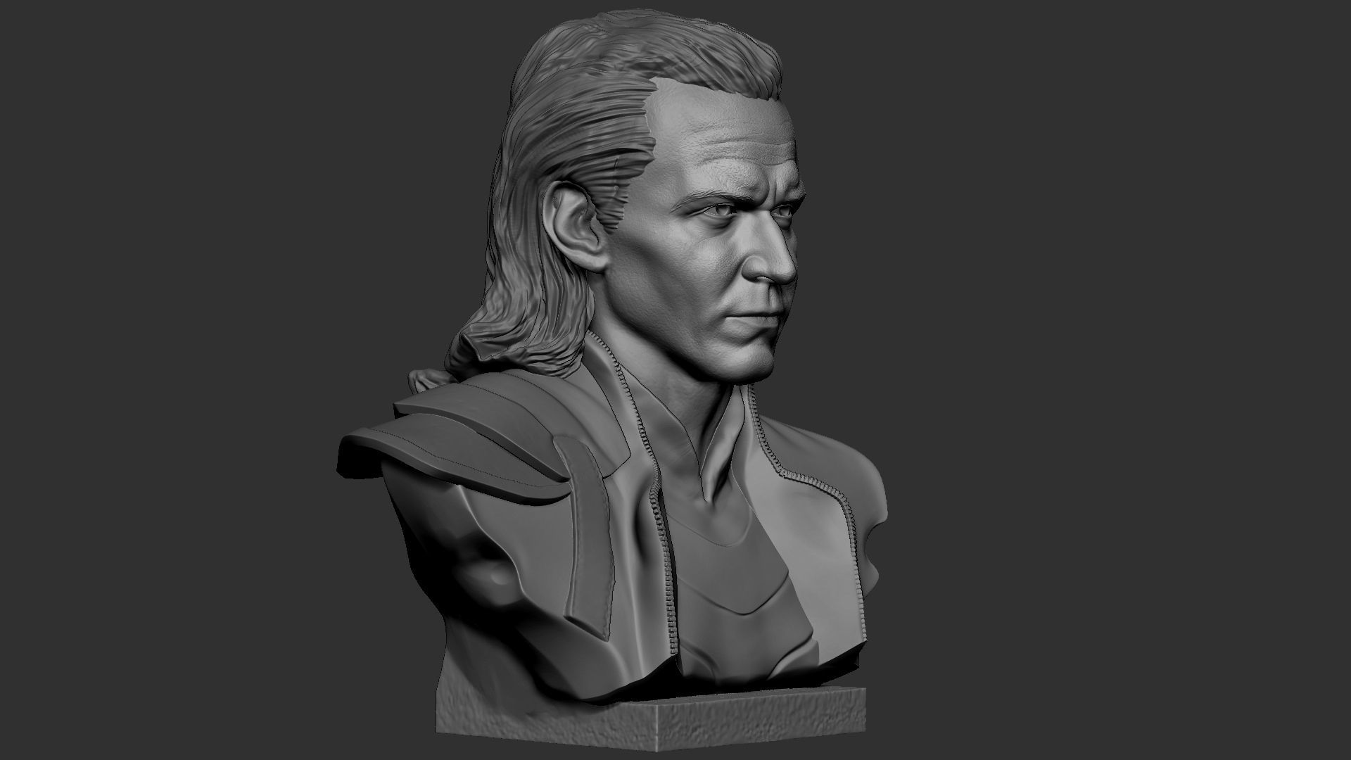 Loki bust 3D print model_37