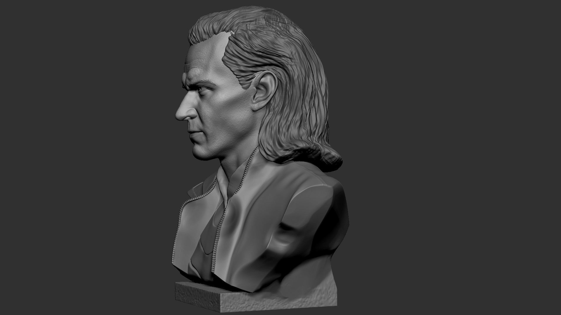 Loki bust 3D print model_75