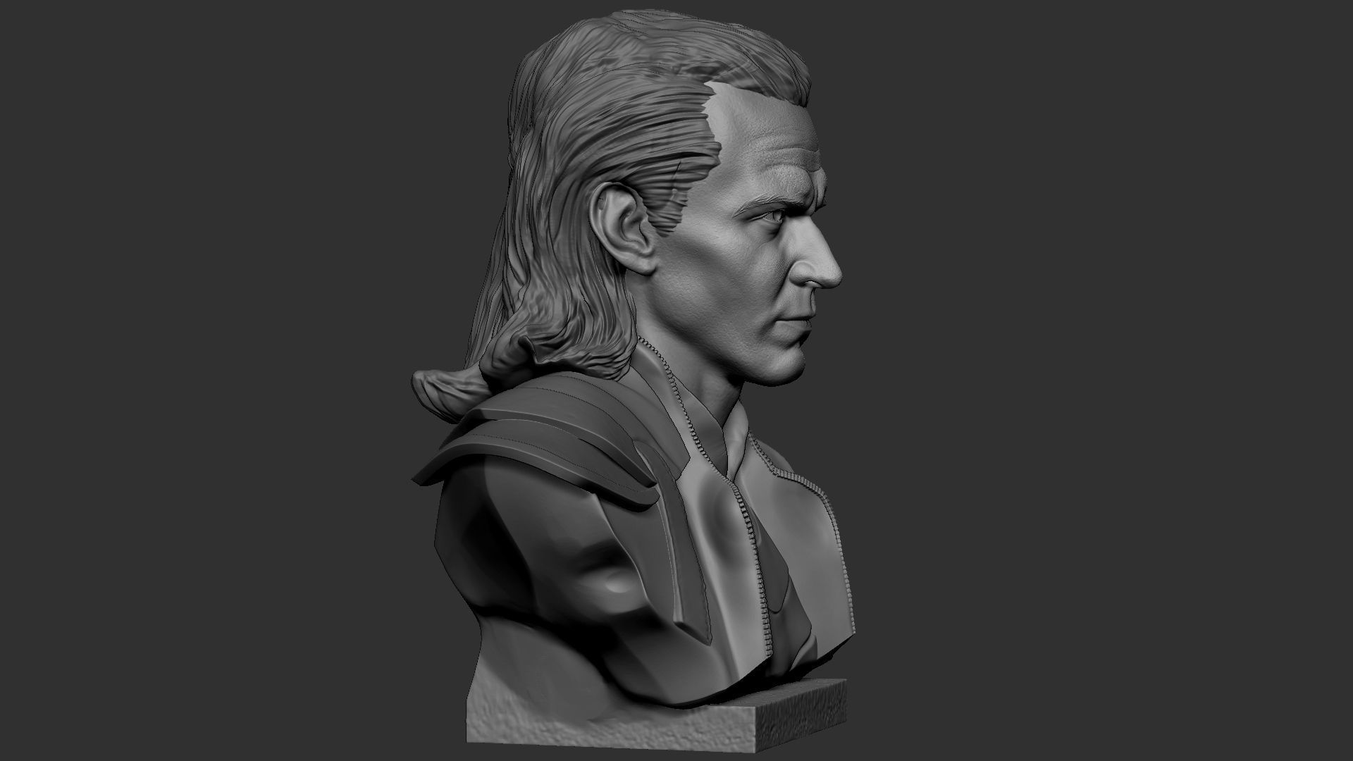 Loki bust 3D print model_34