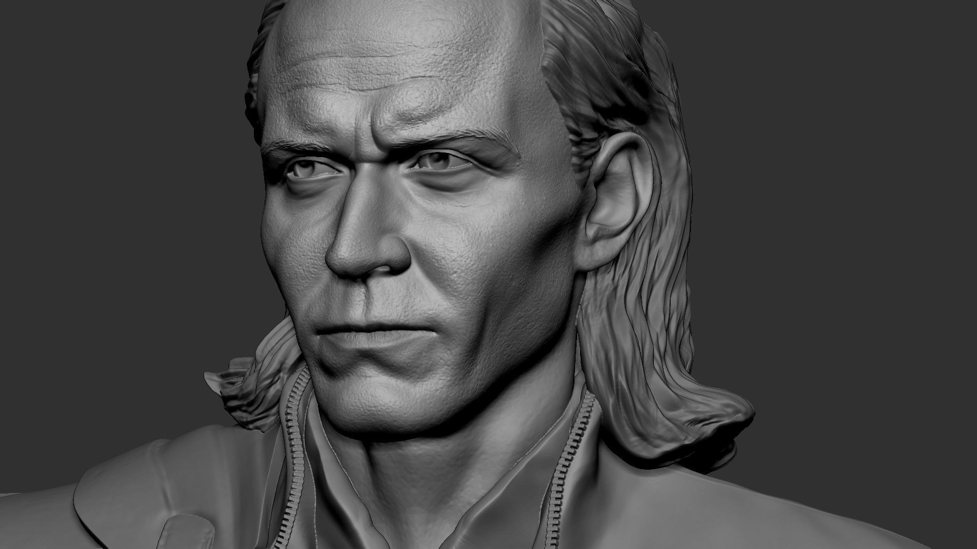 Loki bust 3D print model_44