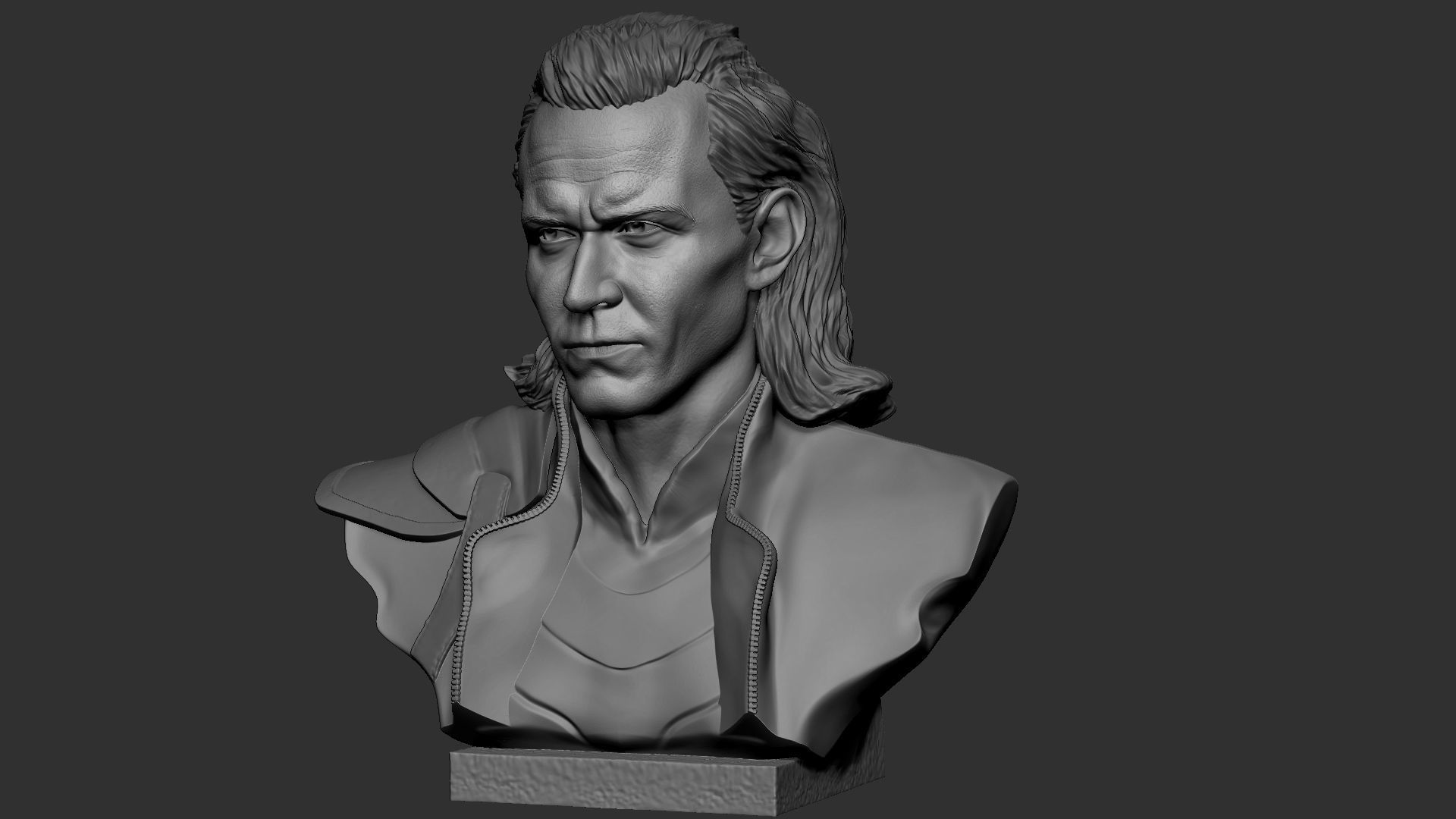 Loki bust 3D print model_53