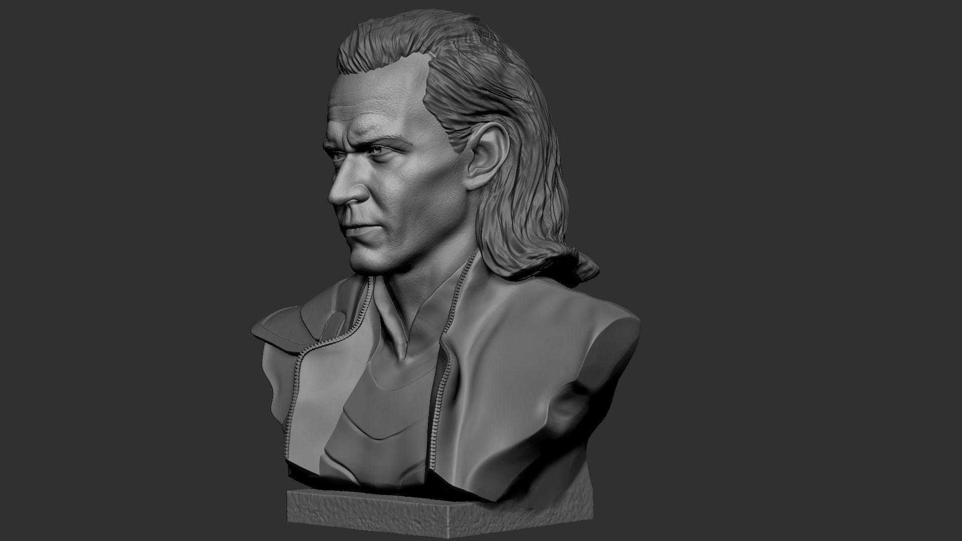 Loki bust 3D print model_68