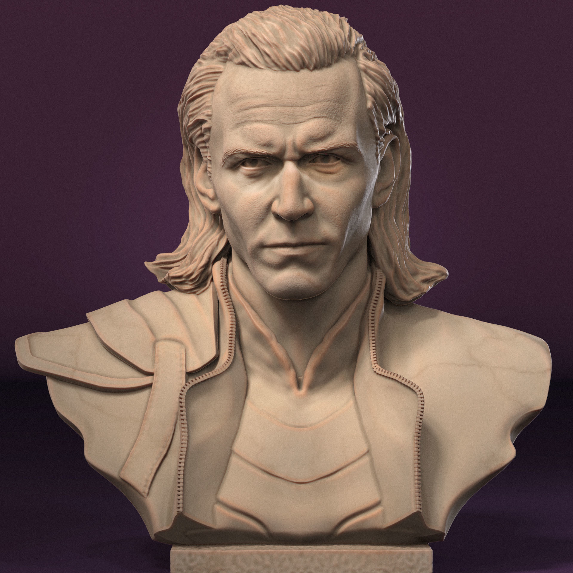 Loki bust 3D print model_2
