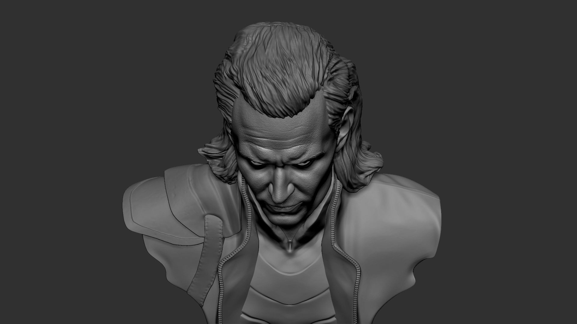 Loki bust 3D print model_60