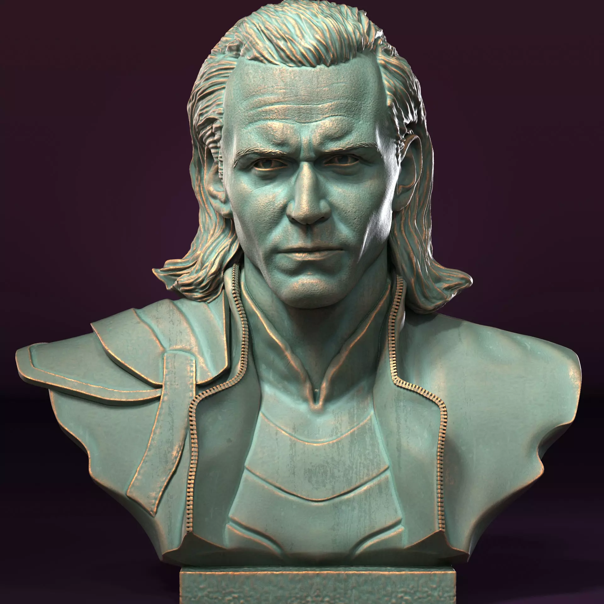 Loki bust 3D print model_0