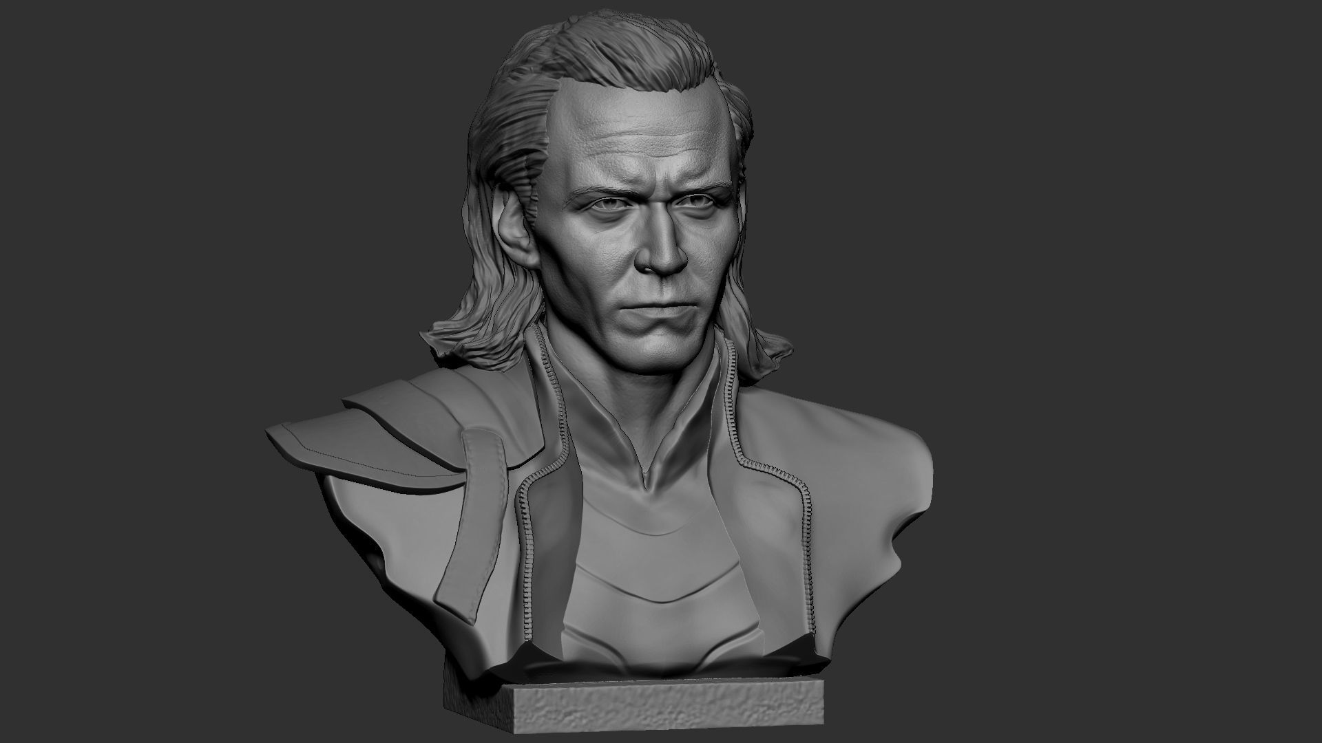 Loki bust 3D print model_41