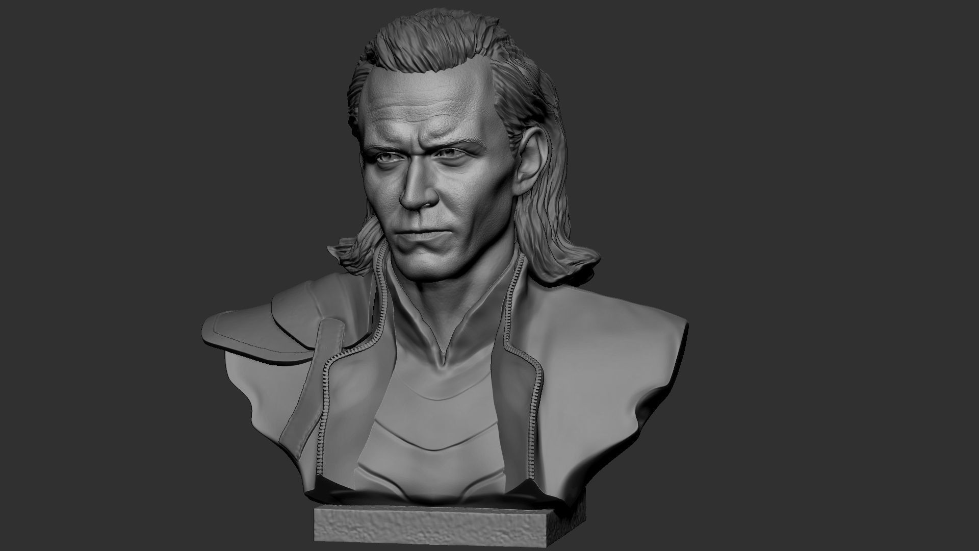 Loki bust 3D print model_30