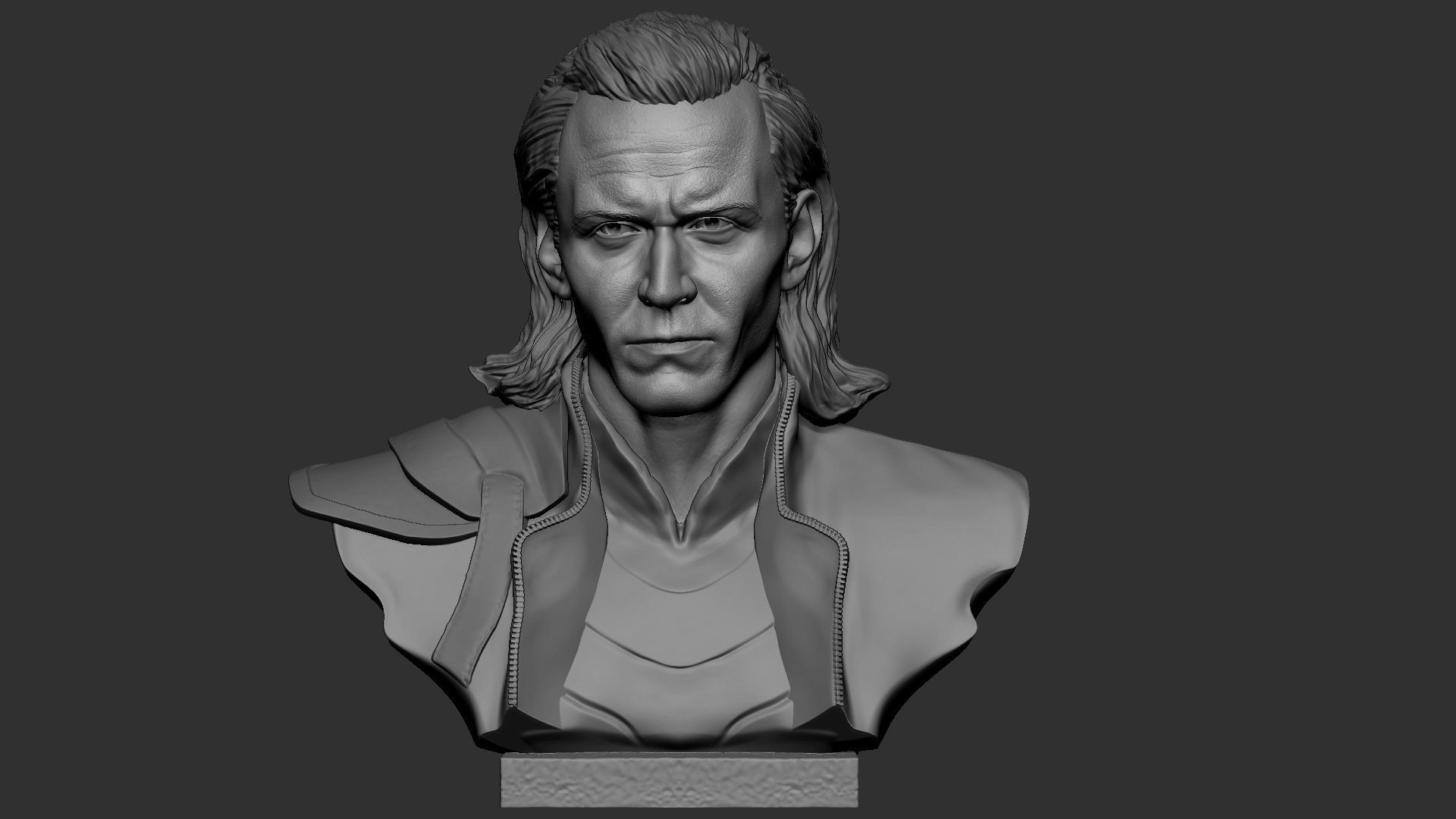 Loki bust 3D print model_9