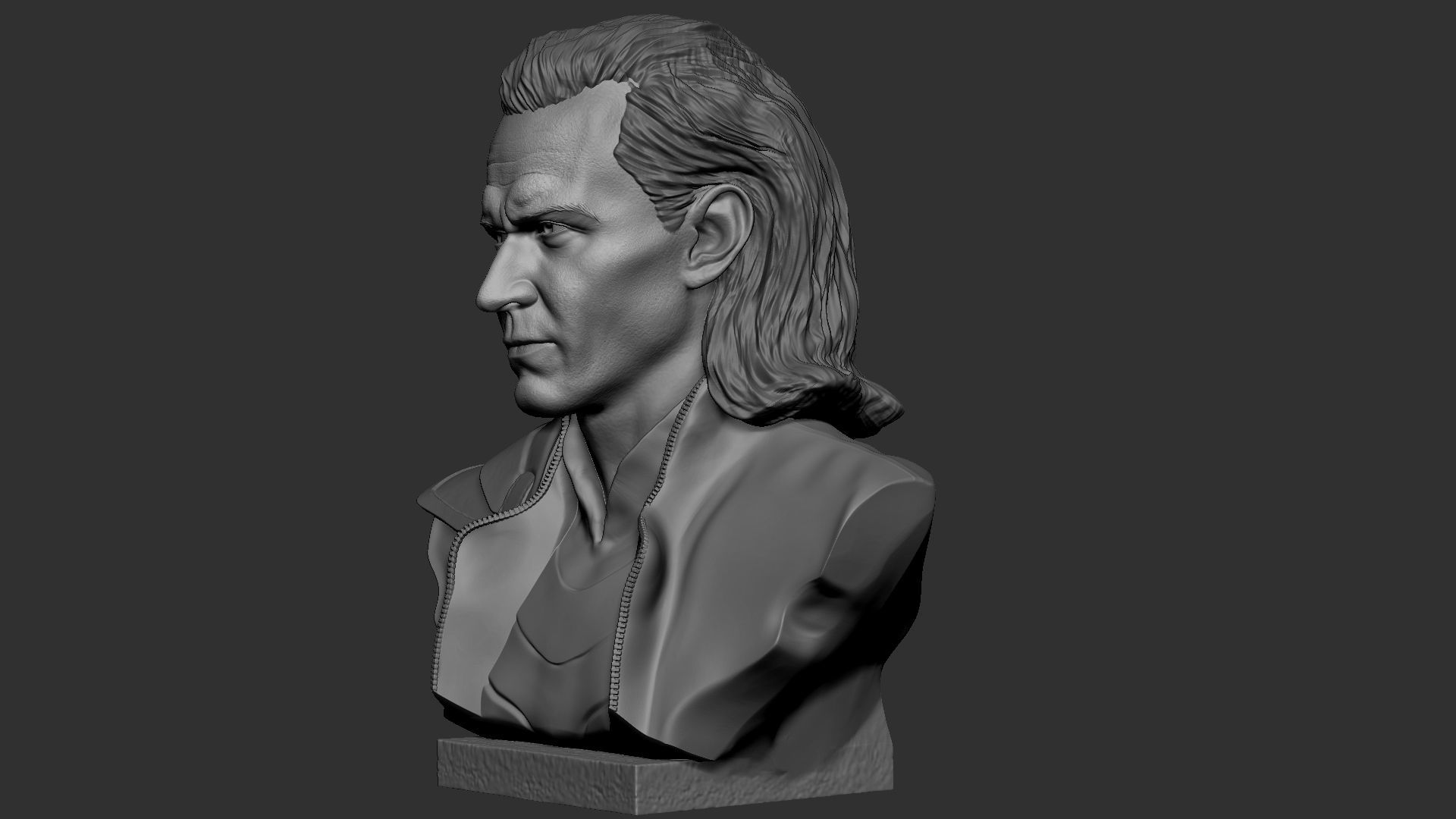 Loki bust 3D print model_72