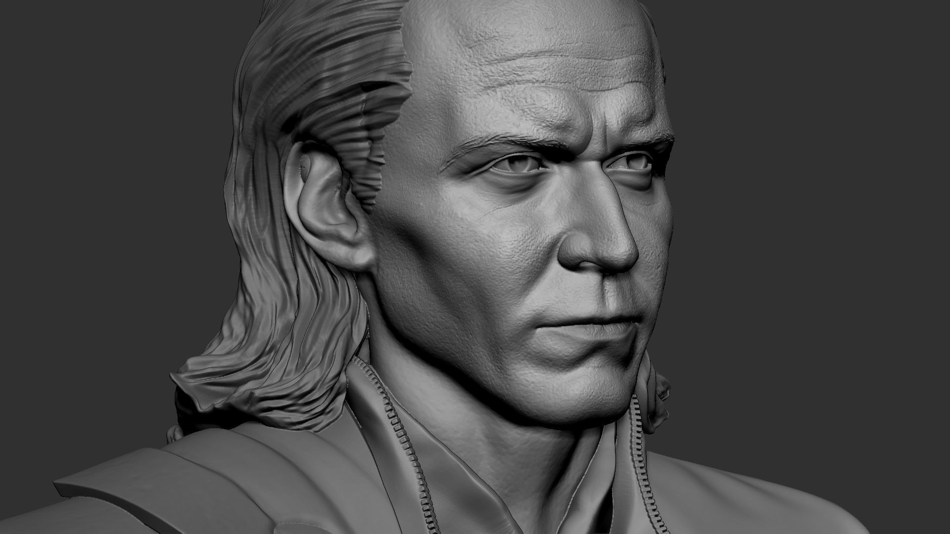 Loki bust 3D print model_46