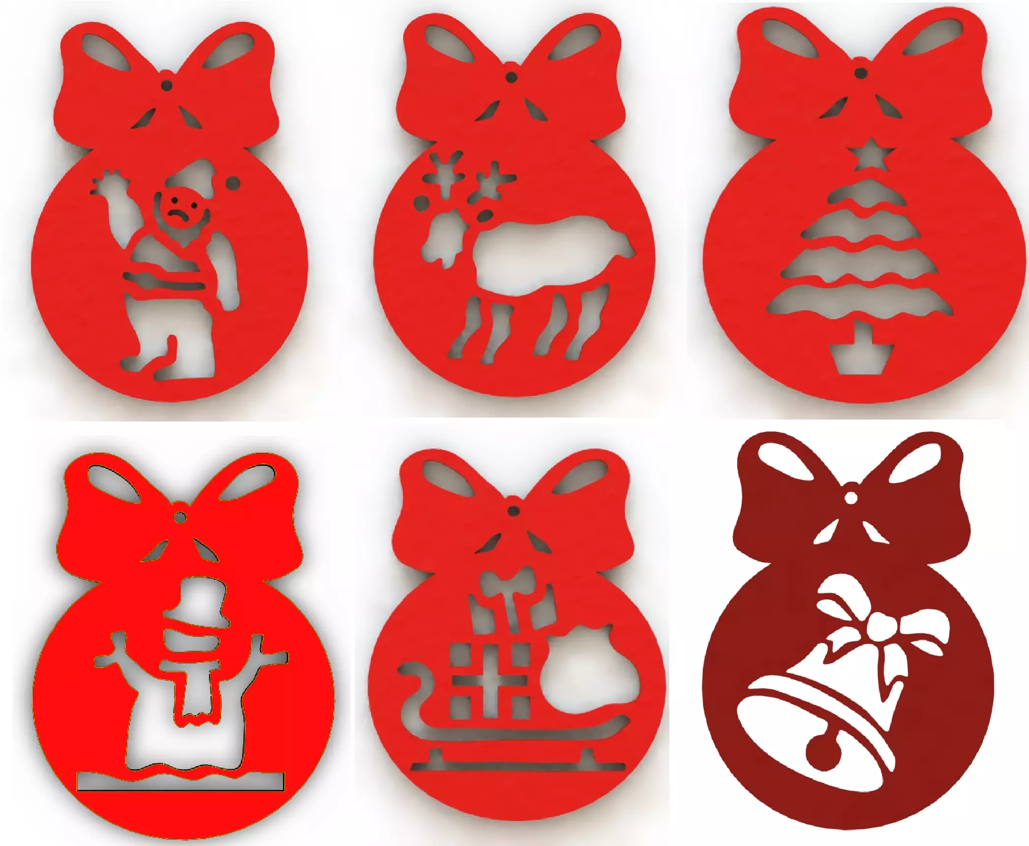 Christmas tree decorations pack 3D print model_0
