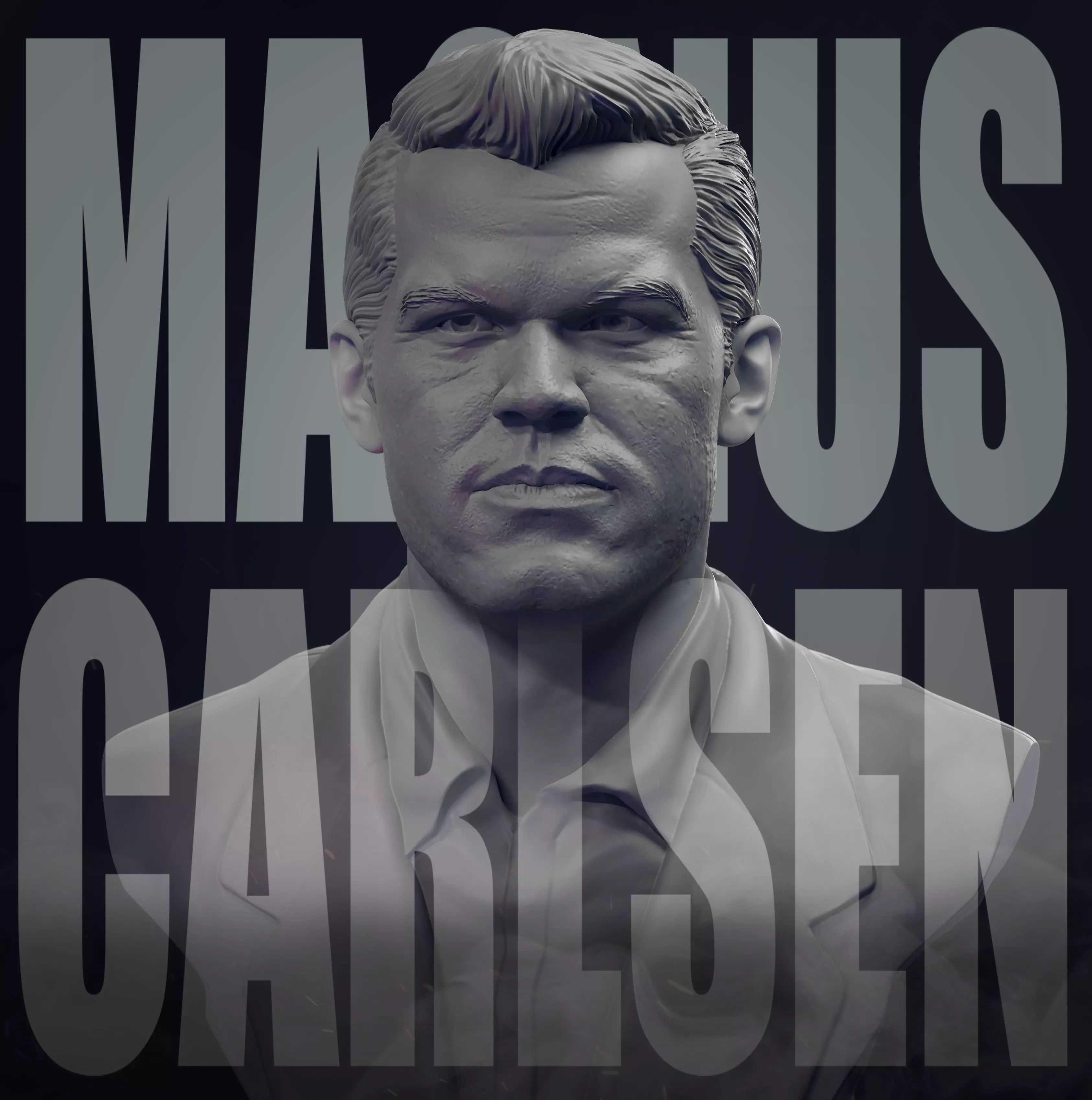 Magnus Carlsen 3D print model_0