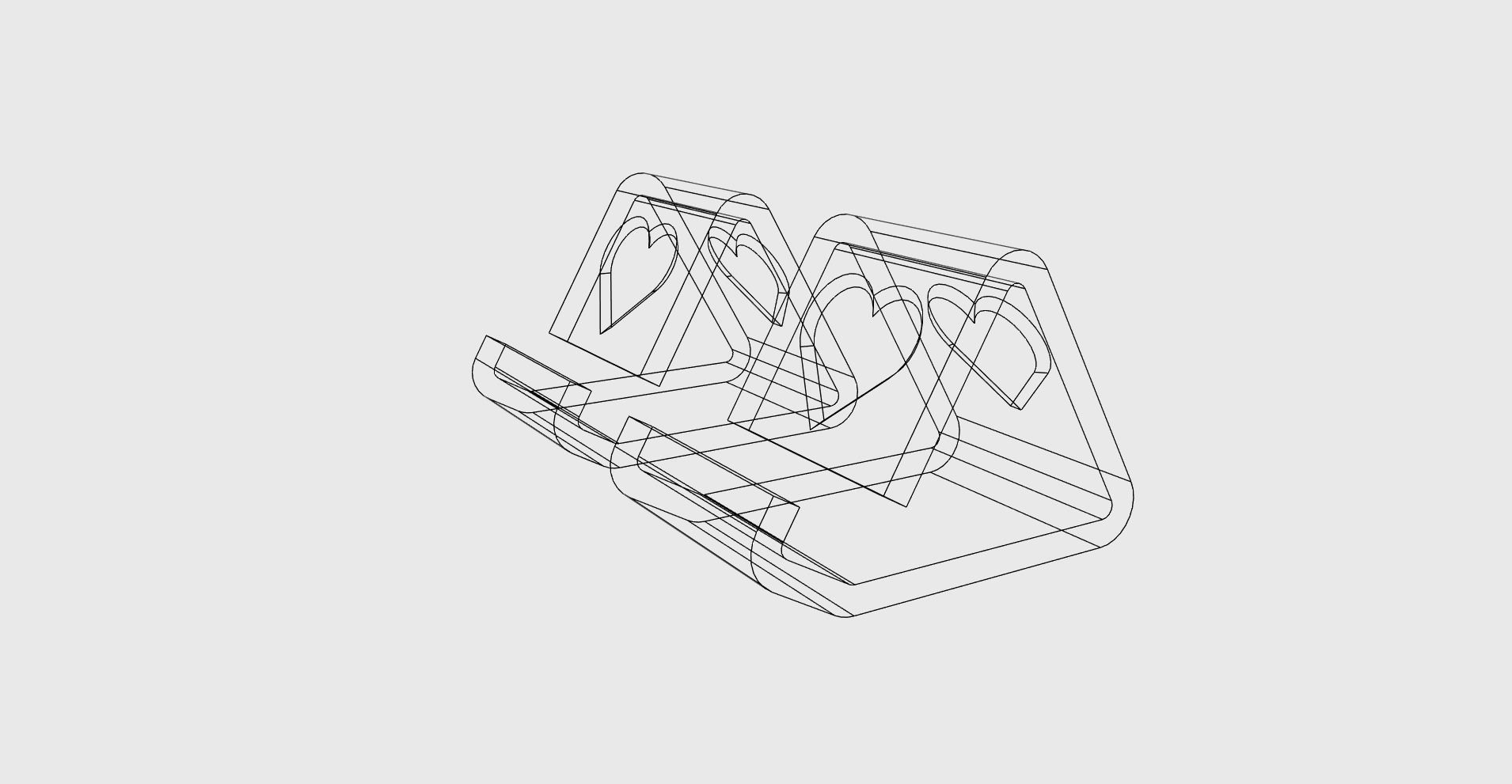 Phone holder HEART for phones with and without cover easy print 3D print model_9