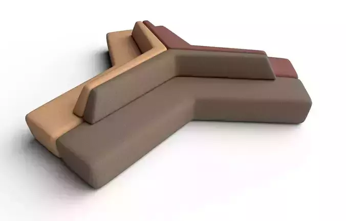 Bench  M05 - With STL Low-poly 3D model