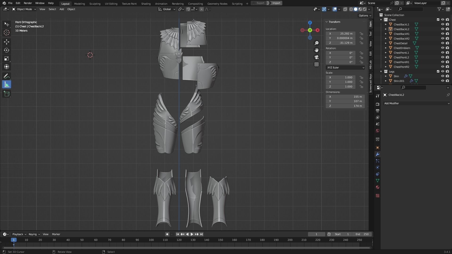 Berserk Griffith Armor for Cosplay 3D print model_13