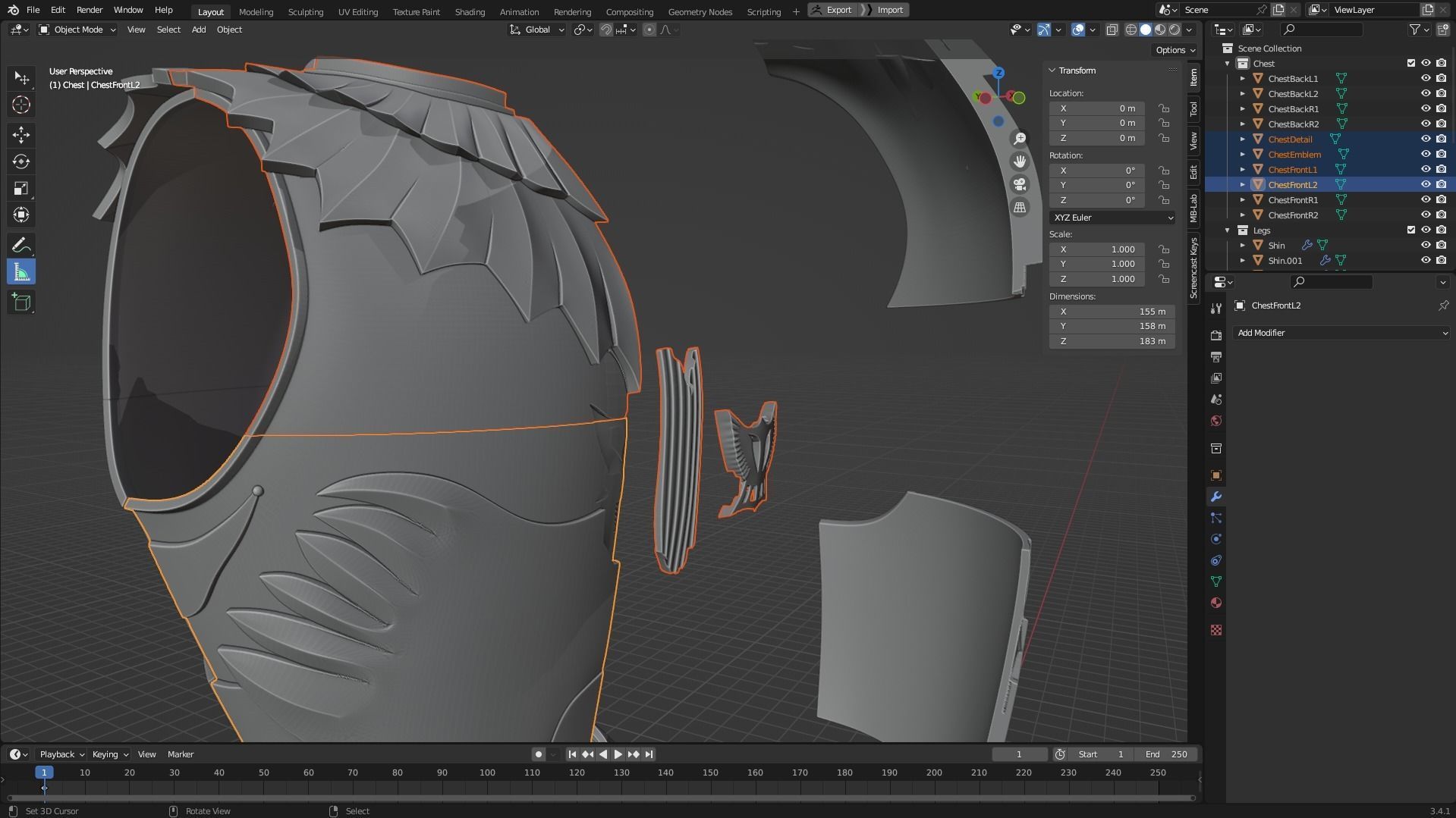 Berserk Griffith Armor for Cosplay 3D print model_17