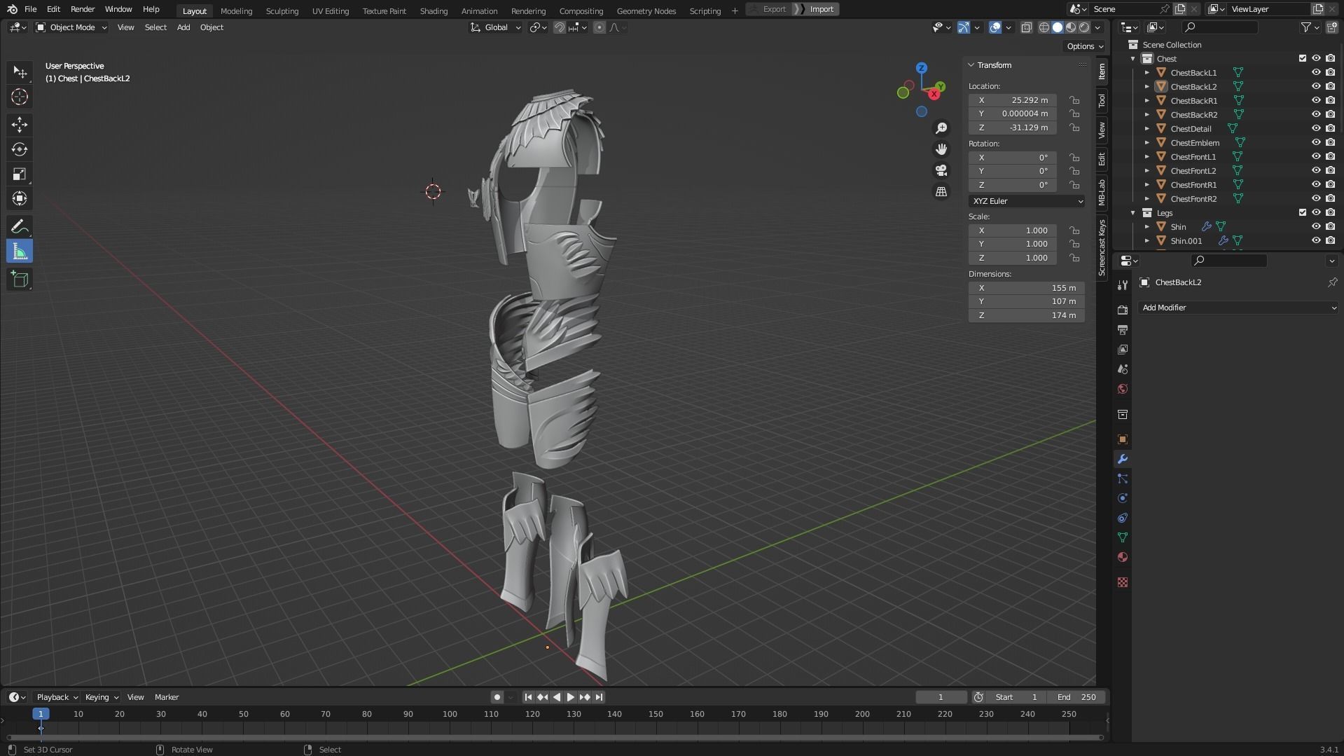 Berserk Griffith Armor for Cosplay 3D print model_14