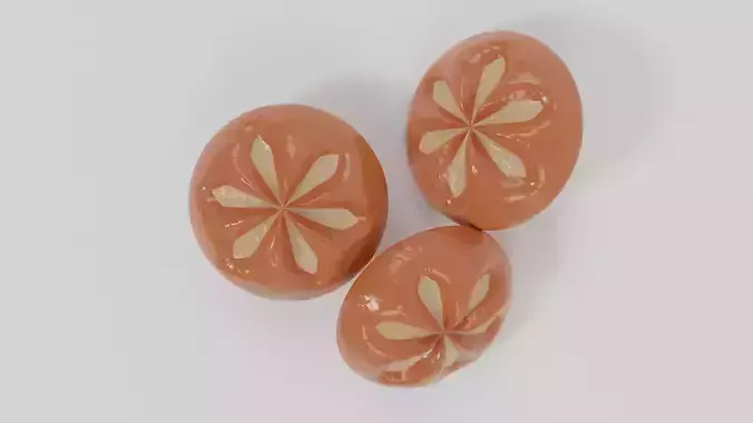 Flower pattern on mushroom or shiitake PBR