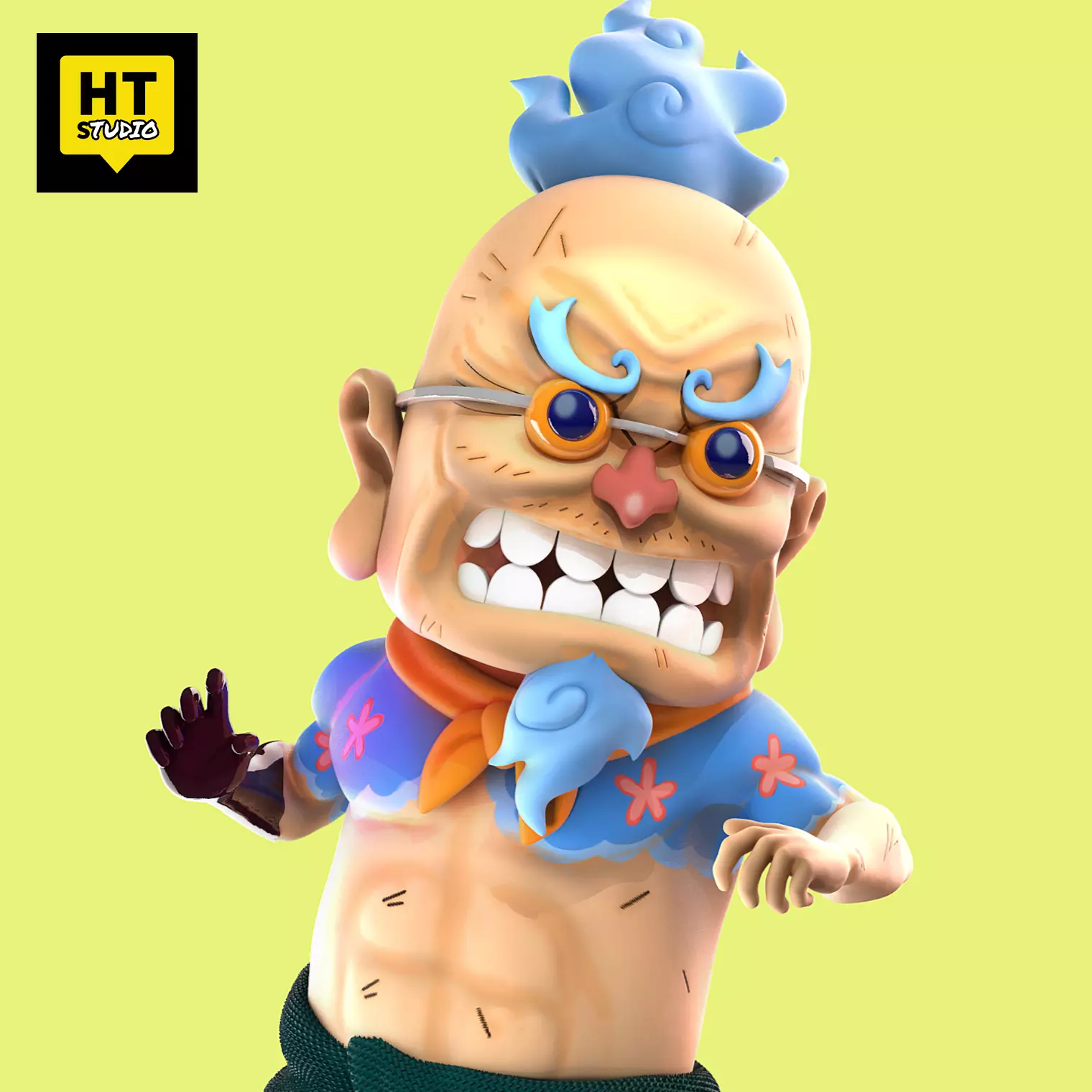 Hyogoro of the Flower One Piece Wano 3D print model_0