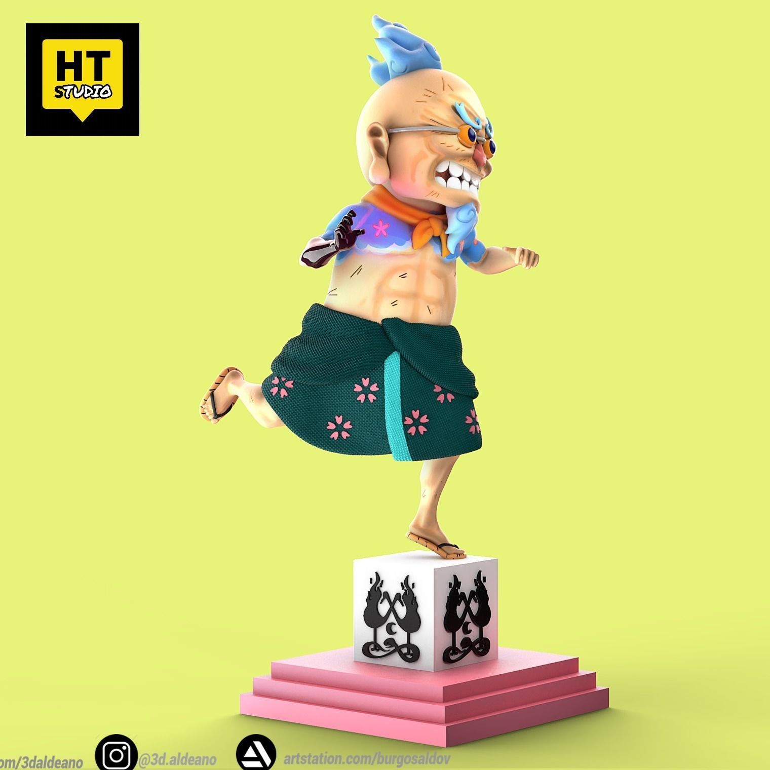 Hyogoro of the Flower One Piece Wano 3D print model_2