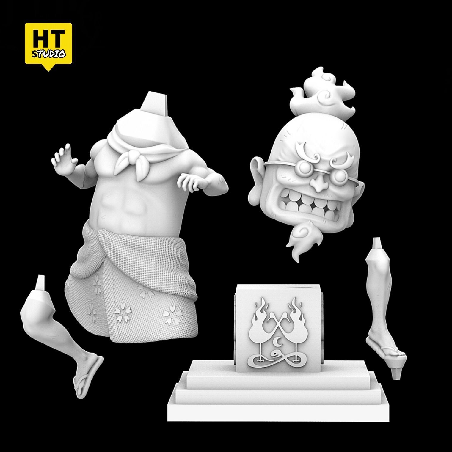 Hyogoro of the Flower One Piece Wano 3D print model_4