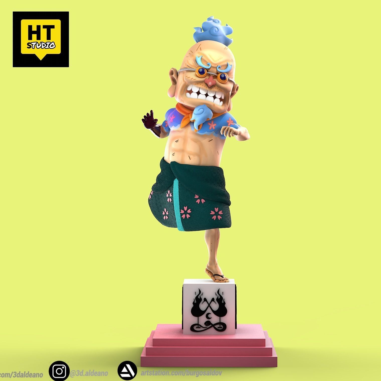 Hyogoro of the Flower One Piece Wano 3D print model_1