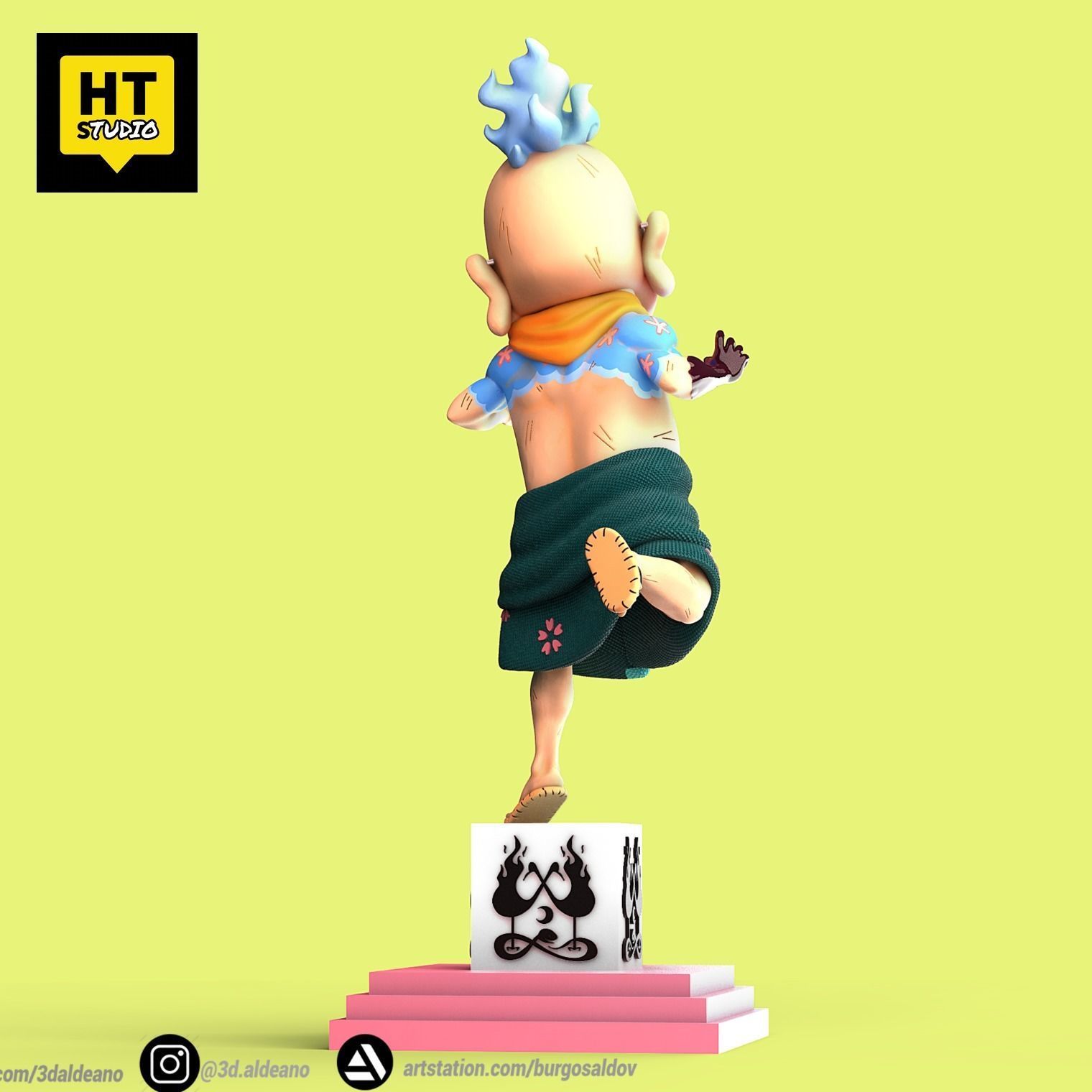 Hyogoro of the Flower One Piece Wano 3D print model_3