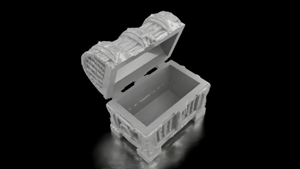 Wood Treasure Box Dice Box Pattern  3D print model_10